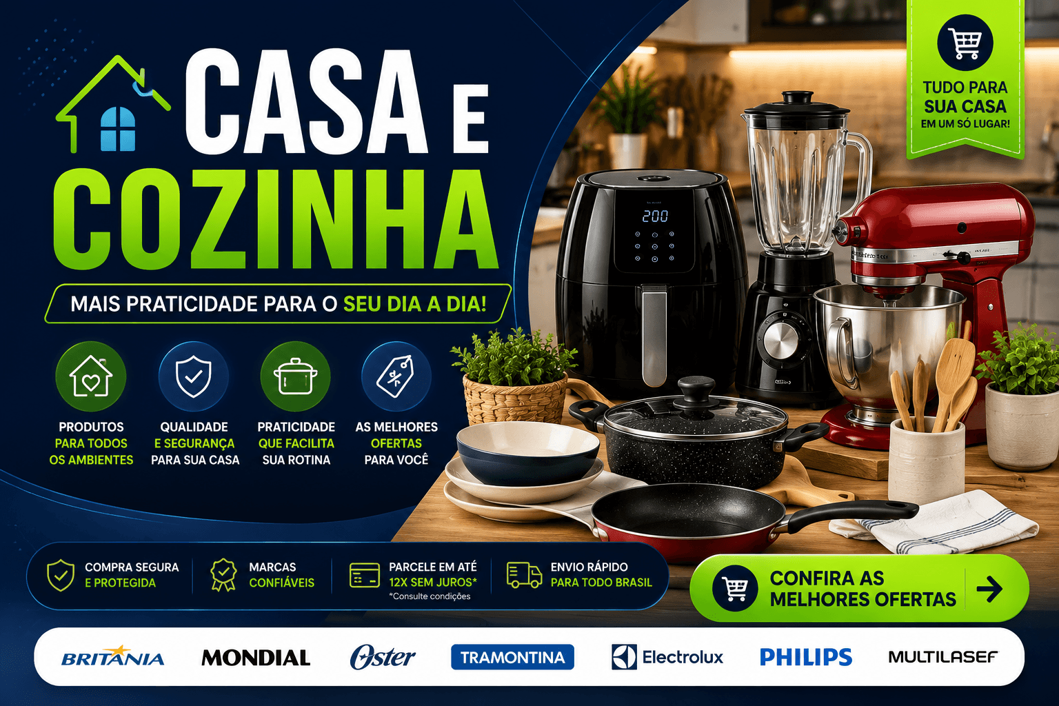 Casa e cozinha no SmartCompra AI